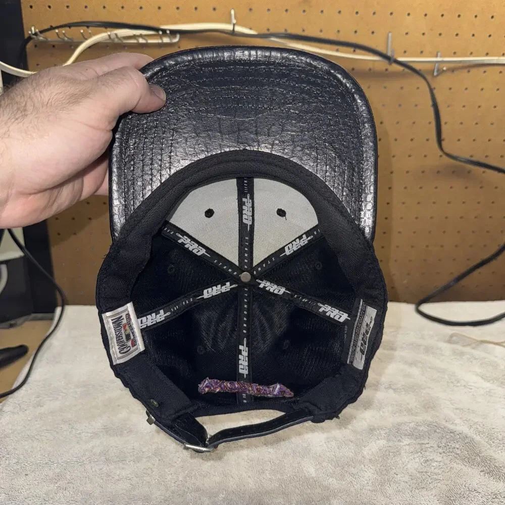 Arizona Diamond Back Pro Standard Cooperstown black leather brim hat cap